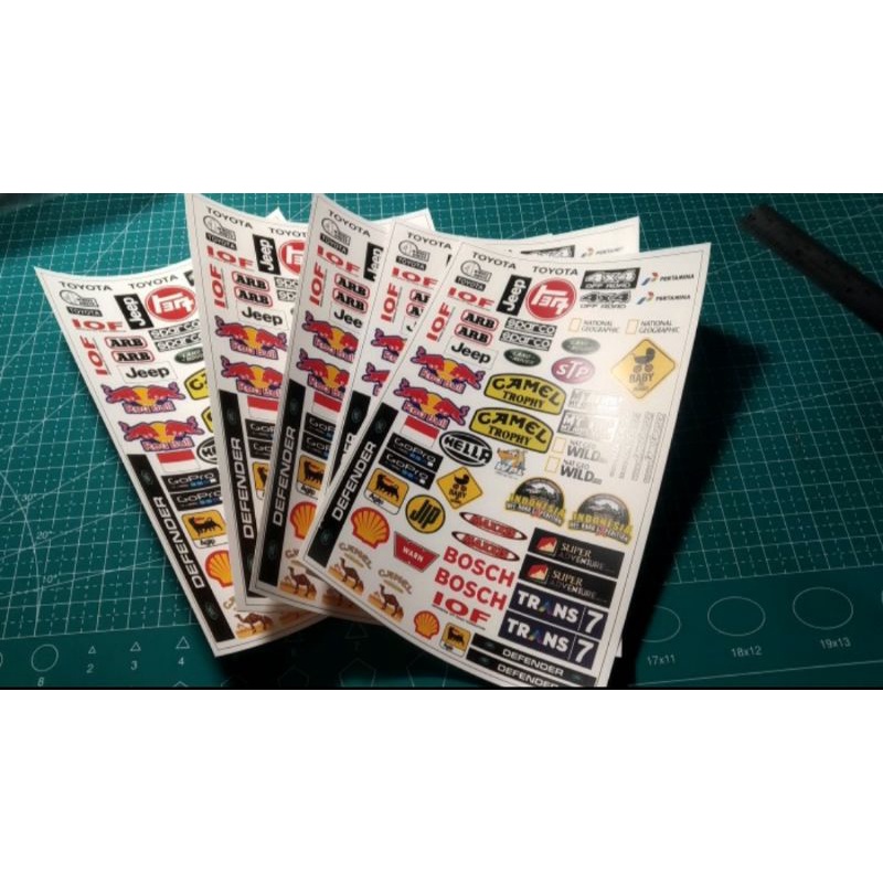 Stiker RC Adventure Offroad untuk WPL / RGT / MN skala 1/12 1/16 ( VINIL )