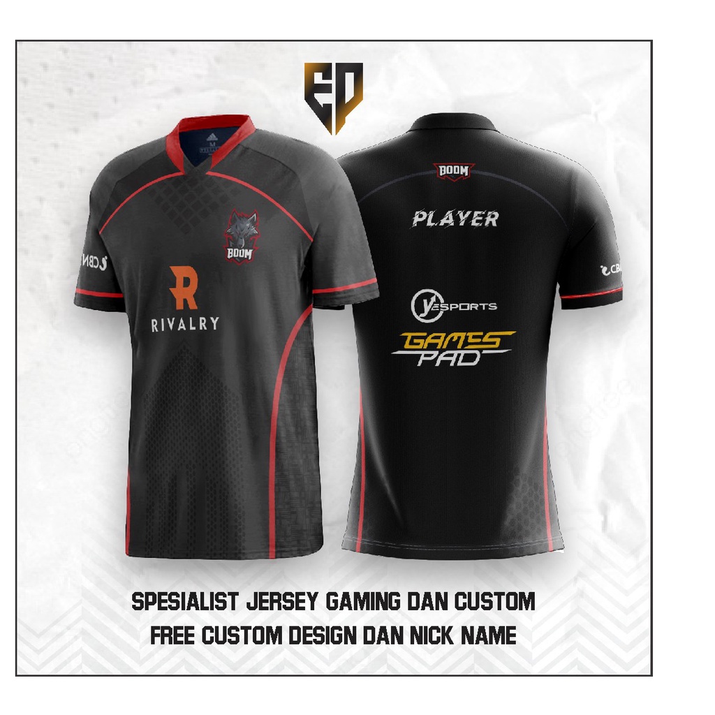 JERSEY KAOS BOOM ID ESPORT RIVALRY TEAM DOTA TERBARU FREE NICKNAME TERLARIS