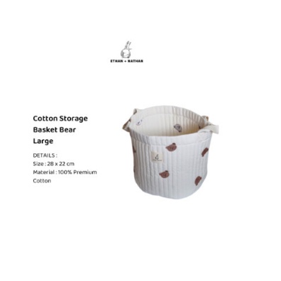 ETHAN &amp; NATHAN CADDY DIAPER COTTON STORAGE BASKET