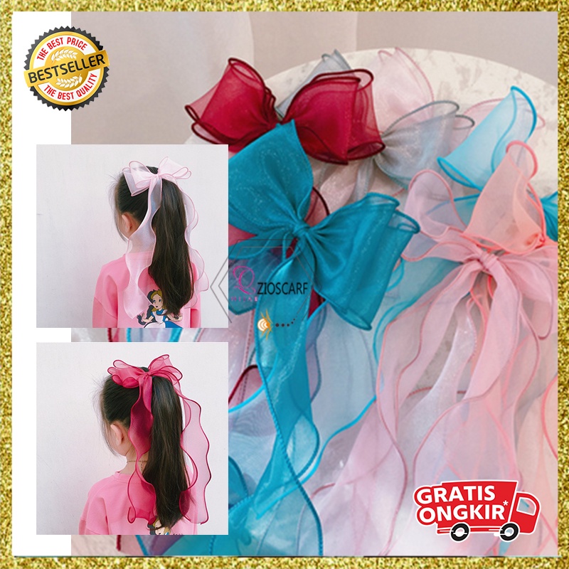 Jepit Rambut Korea Anak Perempuan Pita Besar Rumbai Lucu Aksesoris fashion Rambut Wanita korea Import AK116