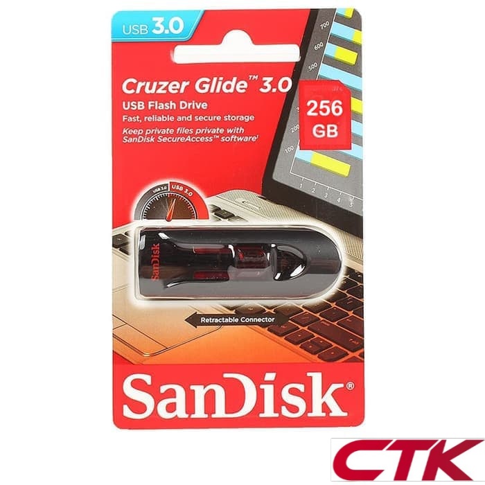 Jual SanDisk Cruzer Glide 3.0 256GB flashdisk flasdisk - SDCZ600-256G-G35  ORIGINAL | Shopee Indonesia