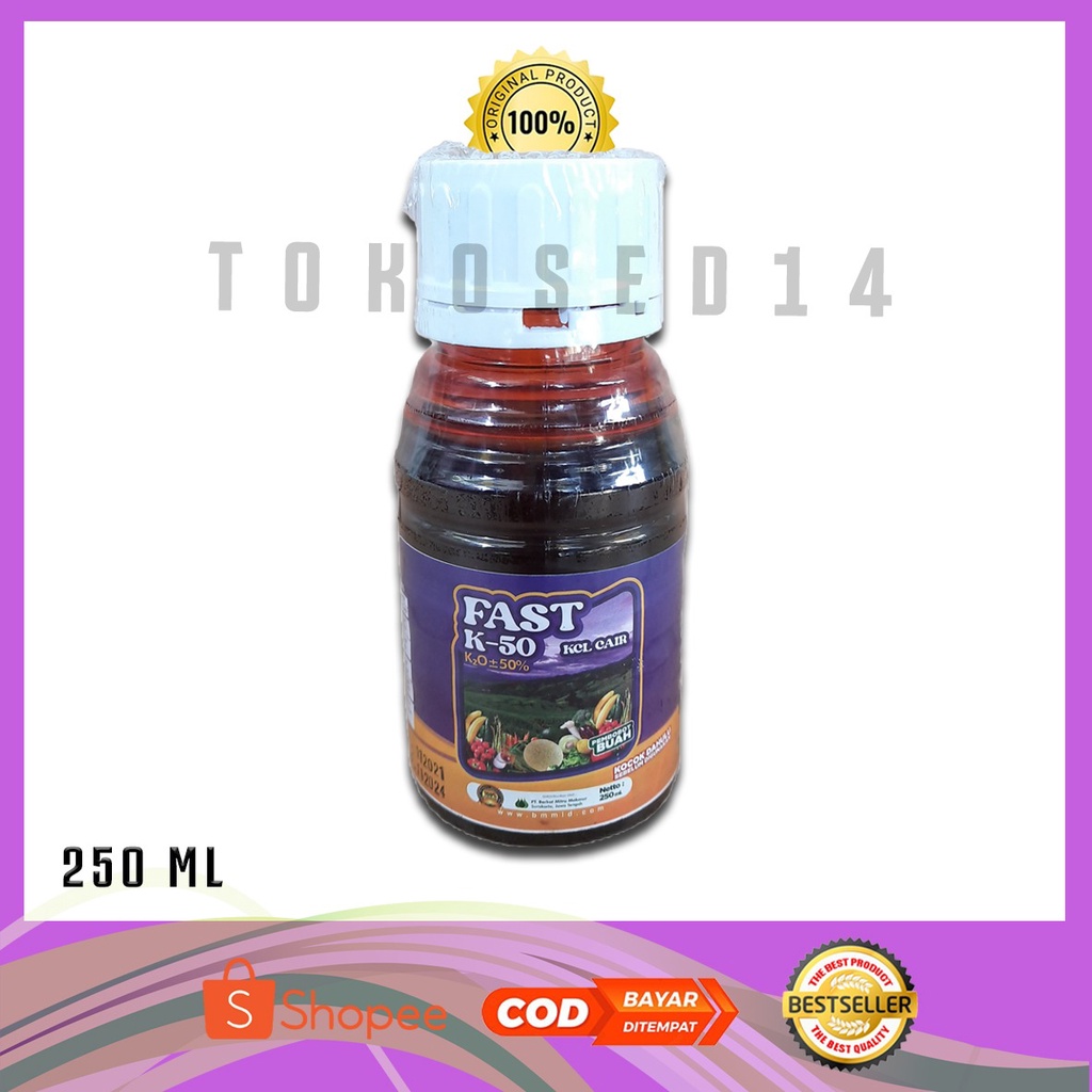 FAST K-50 K2O -+ 50% 250 ML PEMBOBOT BUAH PEMBENTUKAN BUAH PENGISI BUAH KCL CAIR UNTUK TANAMAN PADI 