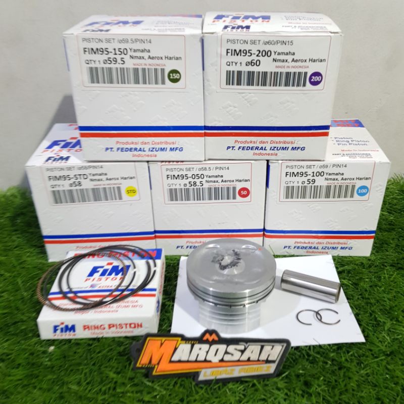 Piston Set Fim95 Fim 95 Aerox Nmax 58 58.5 59 59.5 60 Pin14