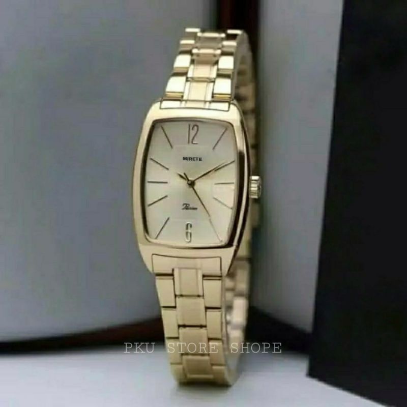 [ Best Seller] JAM Tangan wanita/cewek mirete tahan air model fashion analog Rantai Stainliss || jam tangan wanita terlaris dan termurah, cantik dan elegan Free batre cadangan