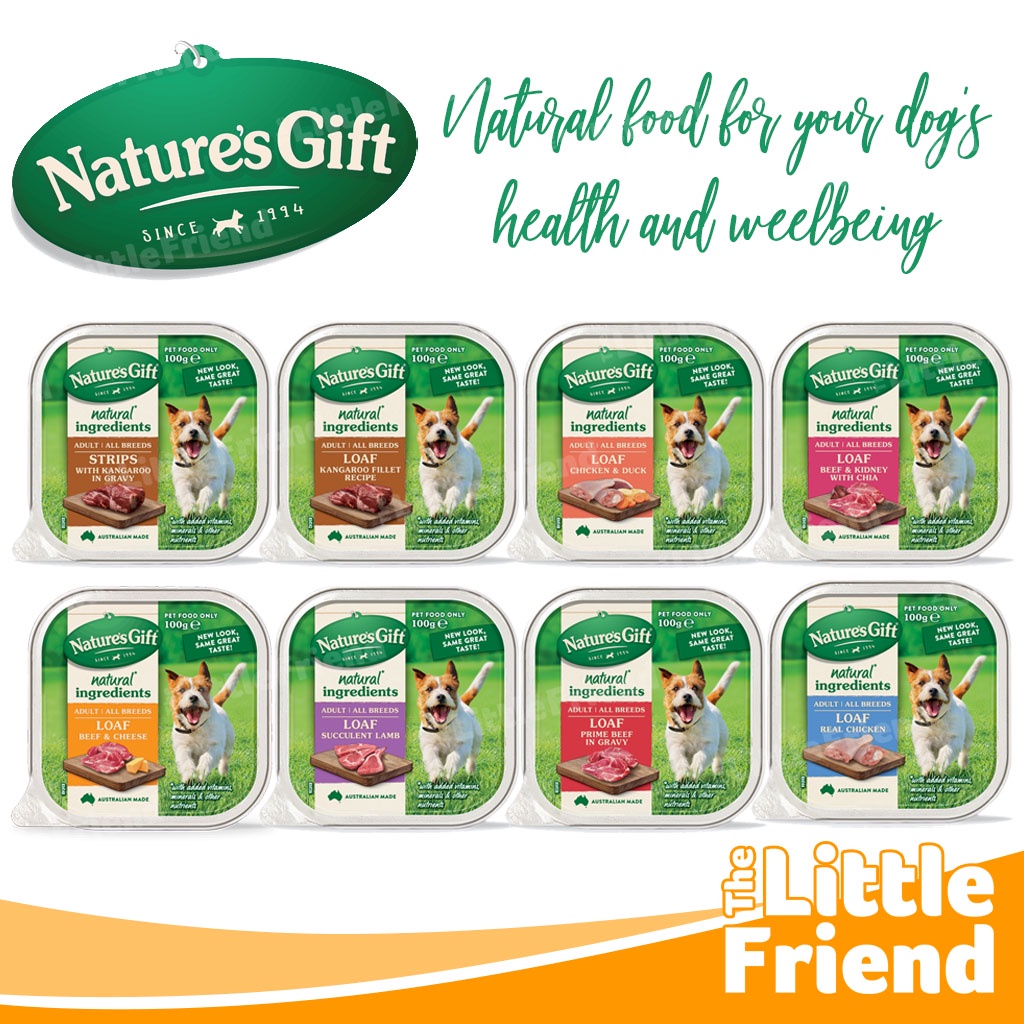 Makanan Basah Favorit Anjing Wet Dog Food Nature's Gift Gourmet 100gr Tray