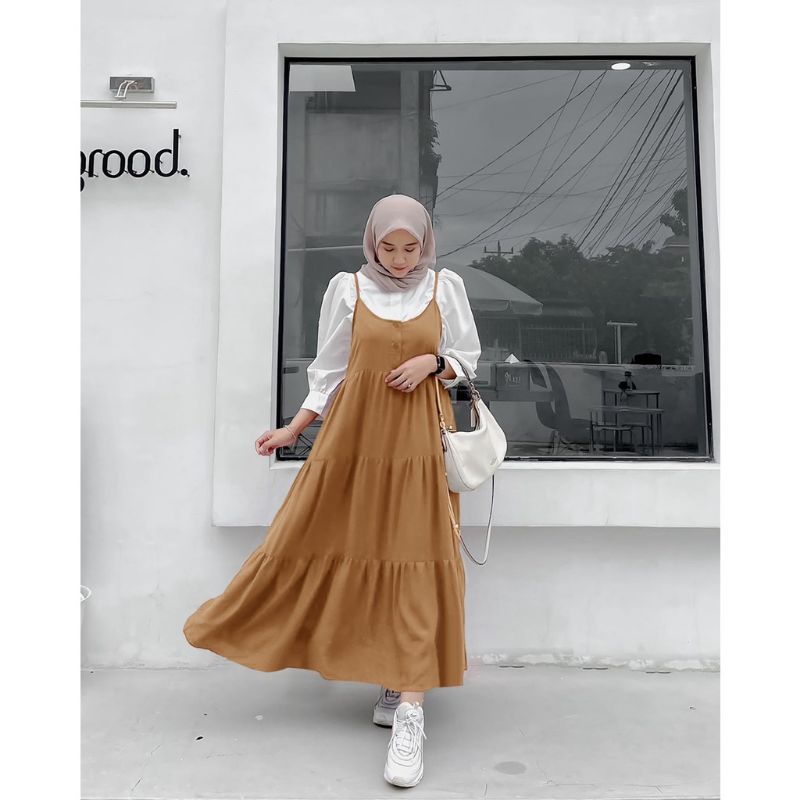 Miami overall baju muslim remaja wanita korean