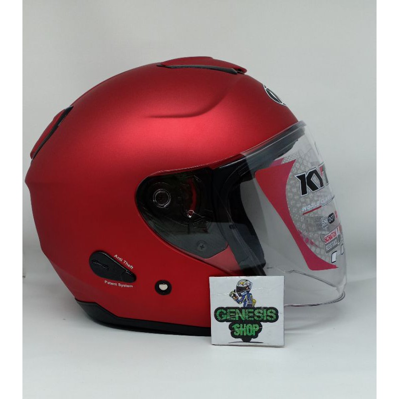 Helm KYT half face helm KYT KYOTO solid polos-6