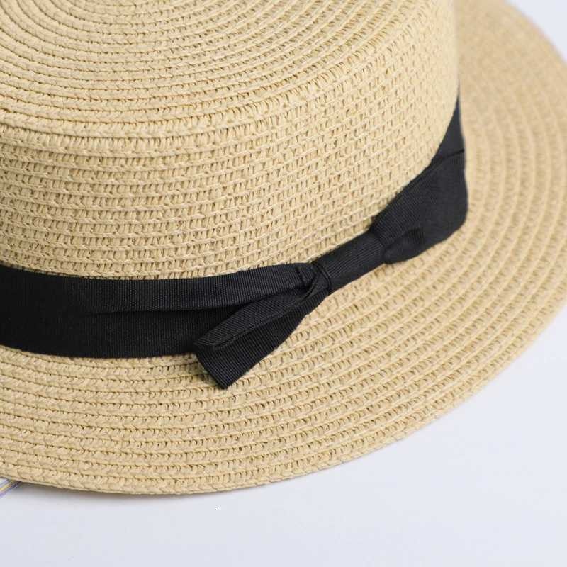 GS8pro Boater hat pork pie hat topi pantai dewasa | Topi Boather Hat DEWASA / Topi bulat dewasa / topi pantai bulat Jiangxihuitian Topi Pantai Panama Summer Sun Beach Straw Hat CW48