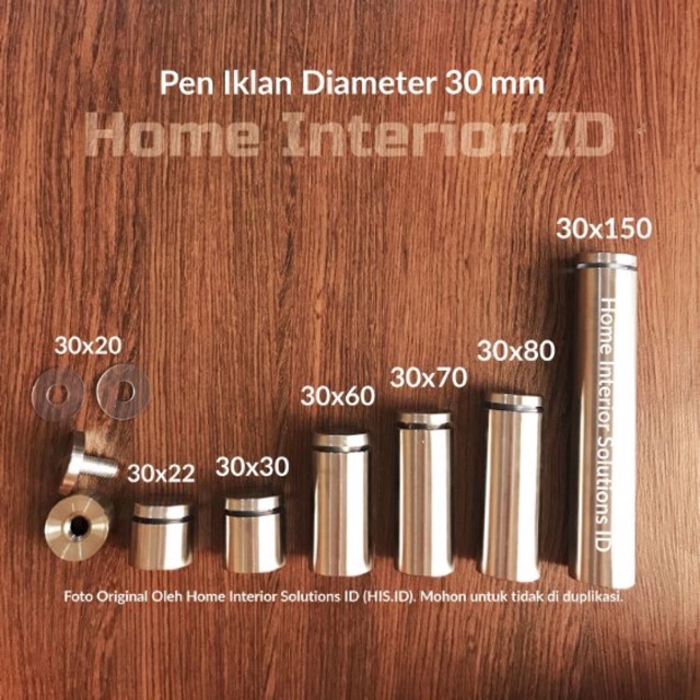 

Pen Iklan 30 x 150 mm Stainless Steel