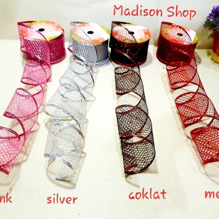 

PITA NATAL KAWAT GLITER DEKORASI CHRISTMAS RIBBON MURAH GROSIR