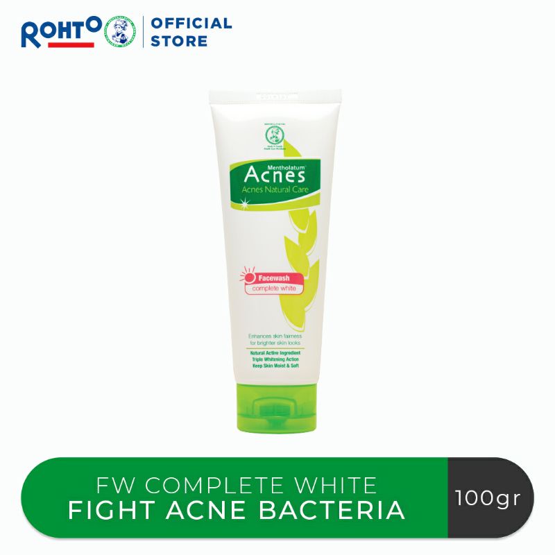 ACNES Natural Care Complete White Face Wash — Facial Wash Acnes , Acnes Facial Wash , Face Cleanser