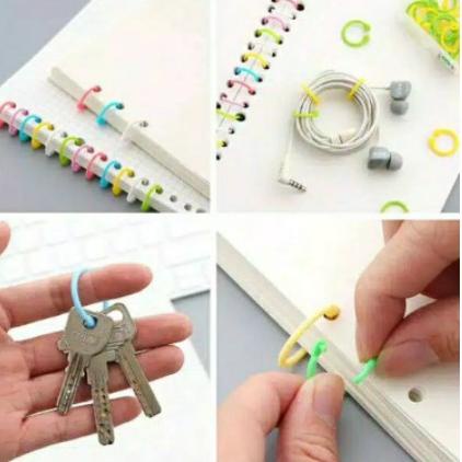 

[DISCOUNT RZK75] 1Pc Ring Kertas Plastik Loose Leaf Binder Buku Craft Notebook Circle Album Keychain Easy HOLDER Buruan Beli