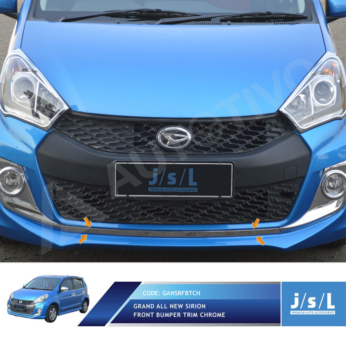 Grand All New Sirion List Bumper Depan / Front Bumper Trim Chrome