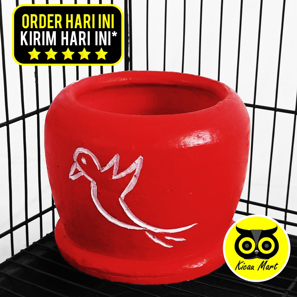 CEPUK MERPATI KERAMIK EKONOMIS TEMPAT PAKAN MAKAN MINUM BURUNG AYAM KELINCI HAMSTER SUGAR GLIDER MRCK