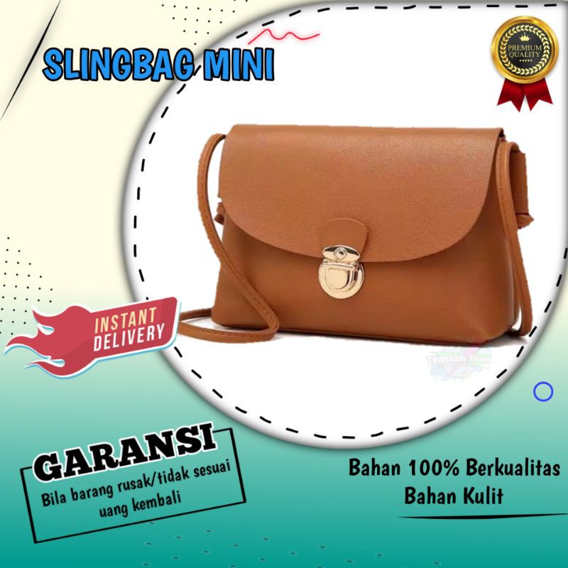 TAS SELEMPANG SLING SHOULDER BAG WANITA REMAJA KOREA MURAH MINI POLOS