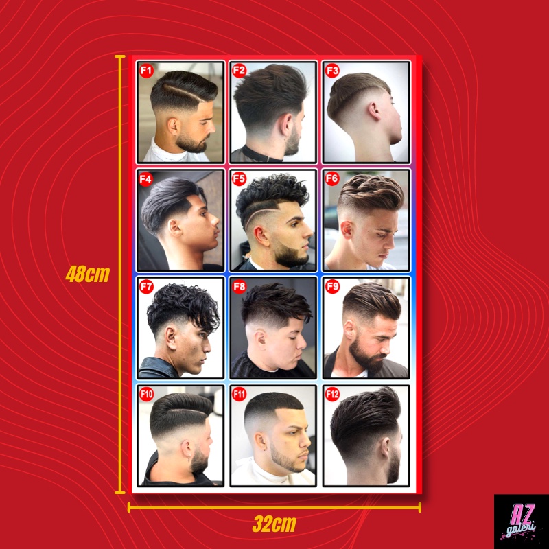 Poster Pangkas RambutTERBARU  Poster Pangkas Rambut Pria Poster Barbershop Poster Pangkas Rambut Ter