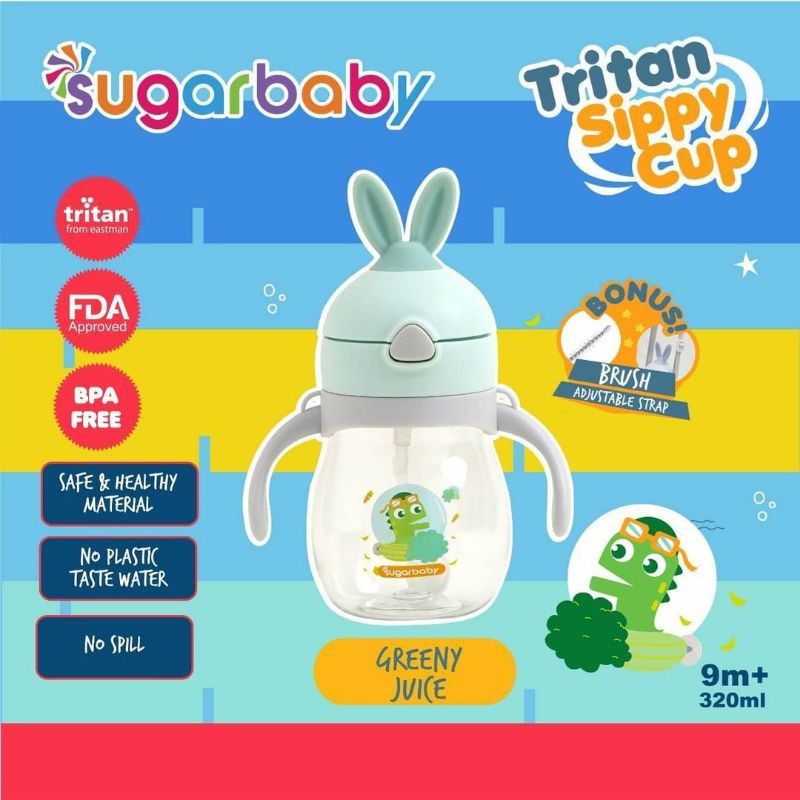 Sugar Baby Tritan Sippy Cup 240ml 270ml 320ml Botol Minum Sedotan Bayi
