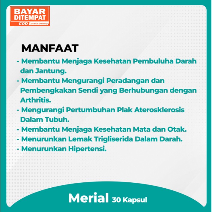 MERIAL Fish Oil Minyak Ikan Dengan Ekstrak Pinus Merah Red Pine Original (Gratis Ongkir)