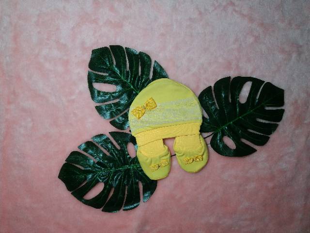 Ss#5008 Set Topi &amp; Sepatu Baby / Set Topi &amp; Sepatu Bayi 0-6bulan
