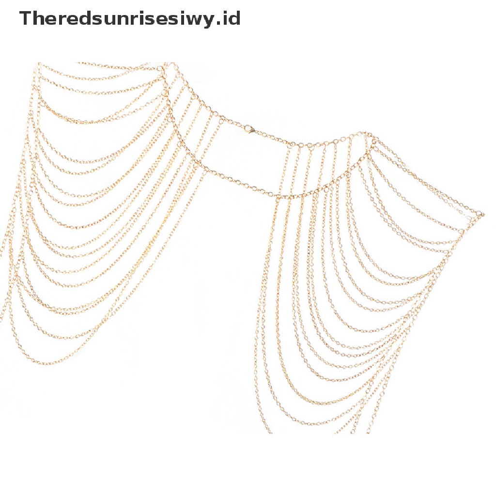 Theredsunrisesiwy.Id Kalung Rantai Tubuh / Bahu Wanita Desain Rumbai Sexy