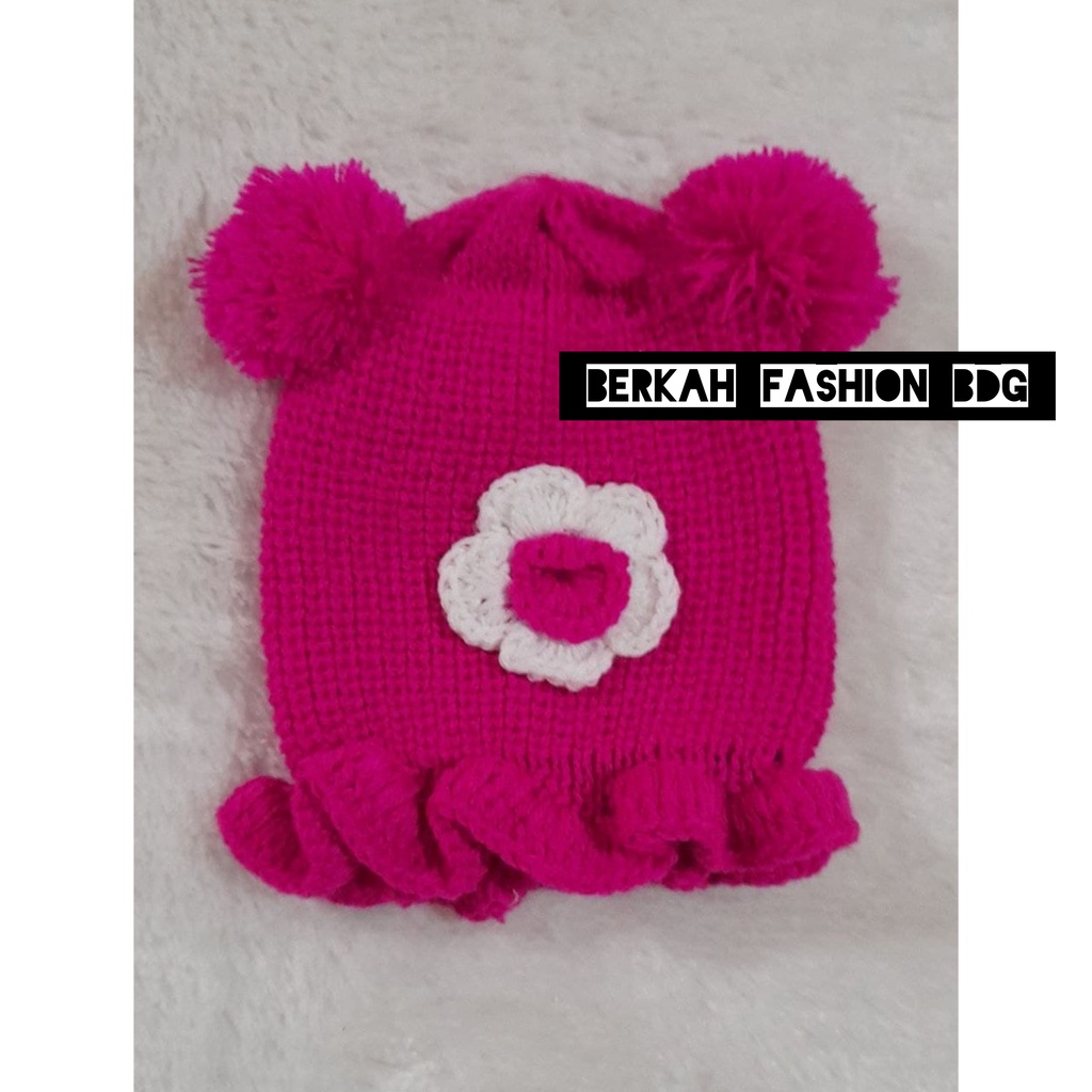 Kupluk Bunga Kupluk Anak Renda Motif Bunga Bordir Nama Suka Suka 0-2 Tahun