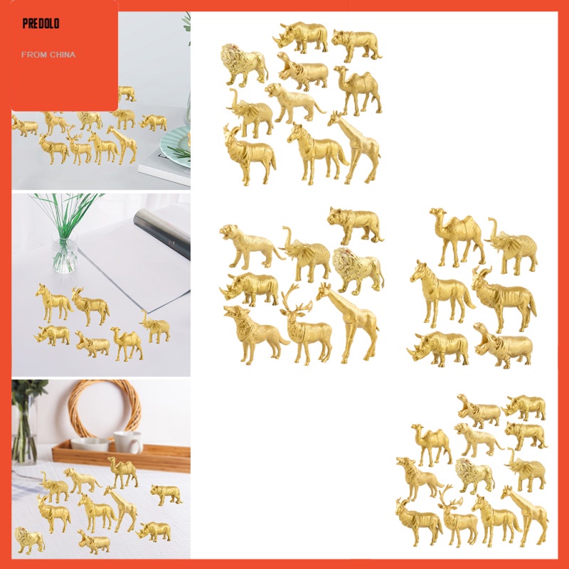 [In Stock] Jungle Animal Figures Simulation Model Wolf Deer Playset Playset Toy Toddler