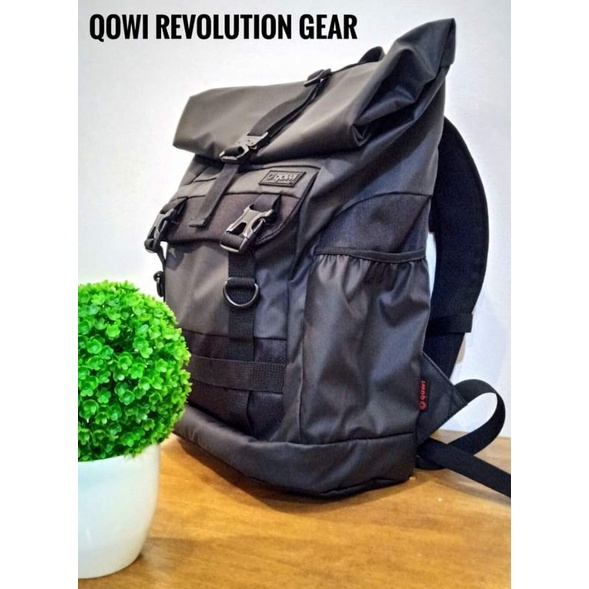 tas ransel qowi fox backpack rooling top biru dongker
