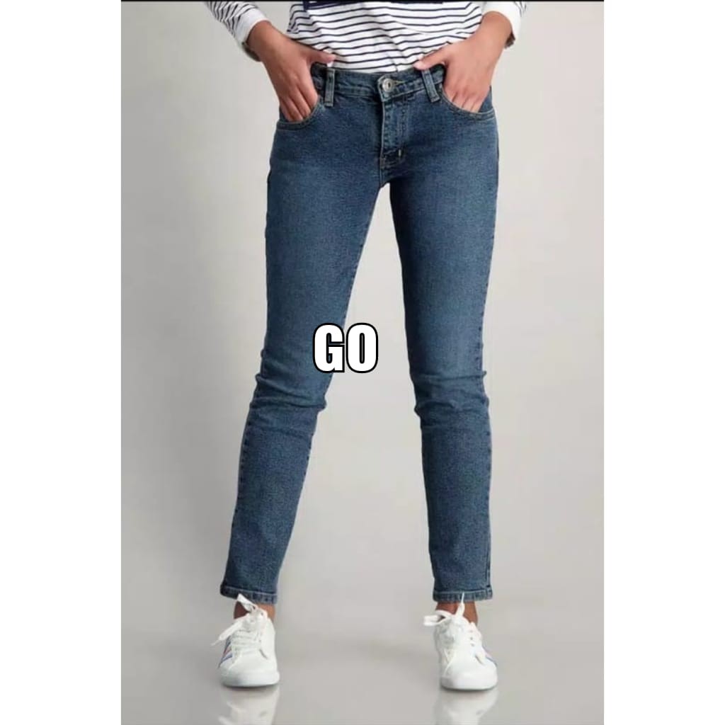 gof 31 CELANA JEANS CARDINAL Extra Size Soft Jeans Pensil Mama Size Celana Panjang Perempuan Ladys