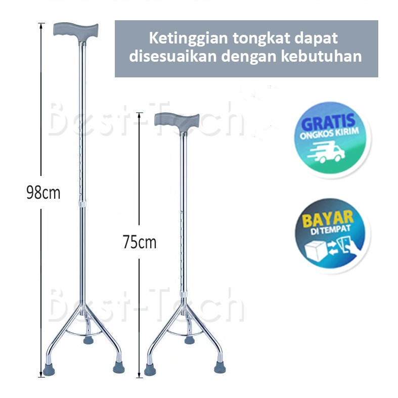 Tongkat Alat Bantu Jalan Tongkat Kaki 3 / Tongkat Orang Tua / Tongkat Terapi Jalan merek Sella