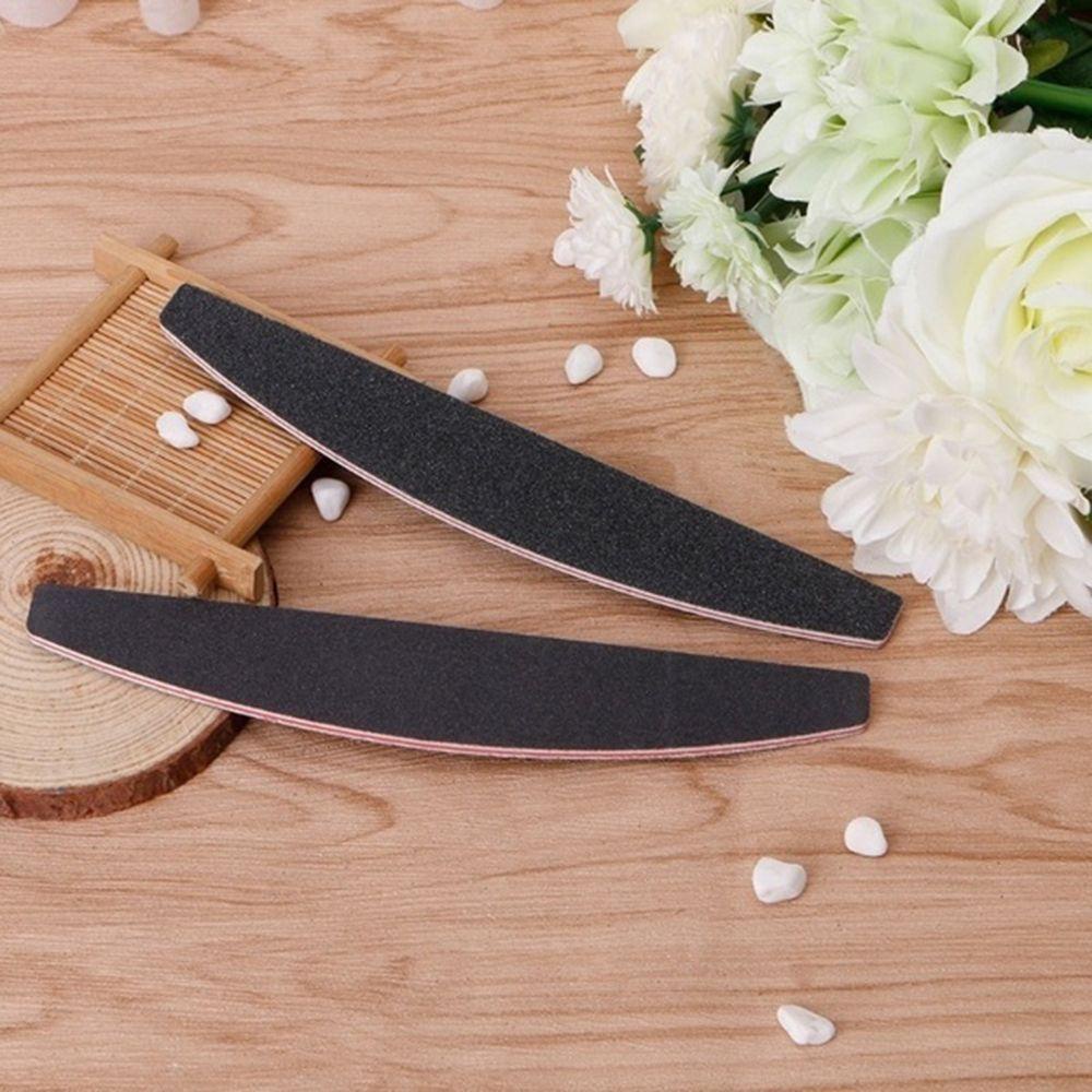 AUGUSTINA Agustina Kikir Kuku Amplas Grit Dua Sisi Half moon Emery Board Alat Makeup Manicure