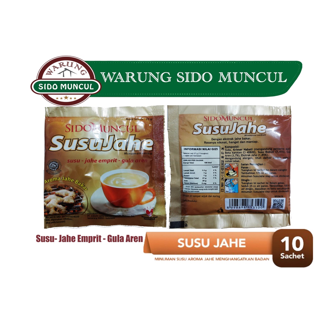 

Sido Muncul Minuman Susu Jahe 10's - Menghangatkan Badan