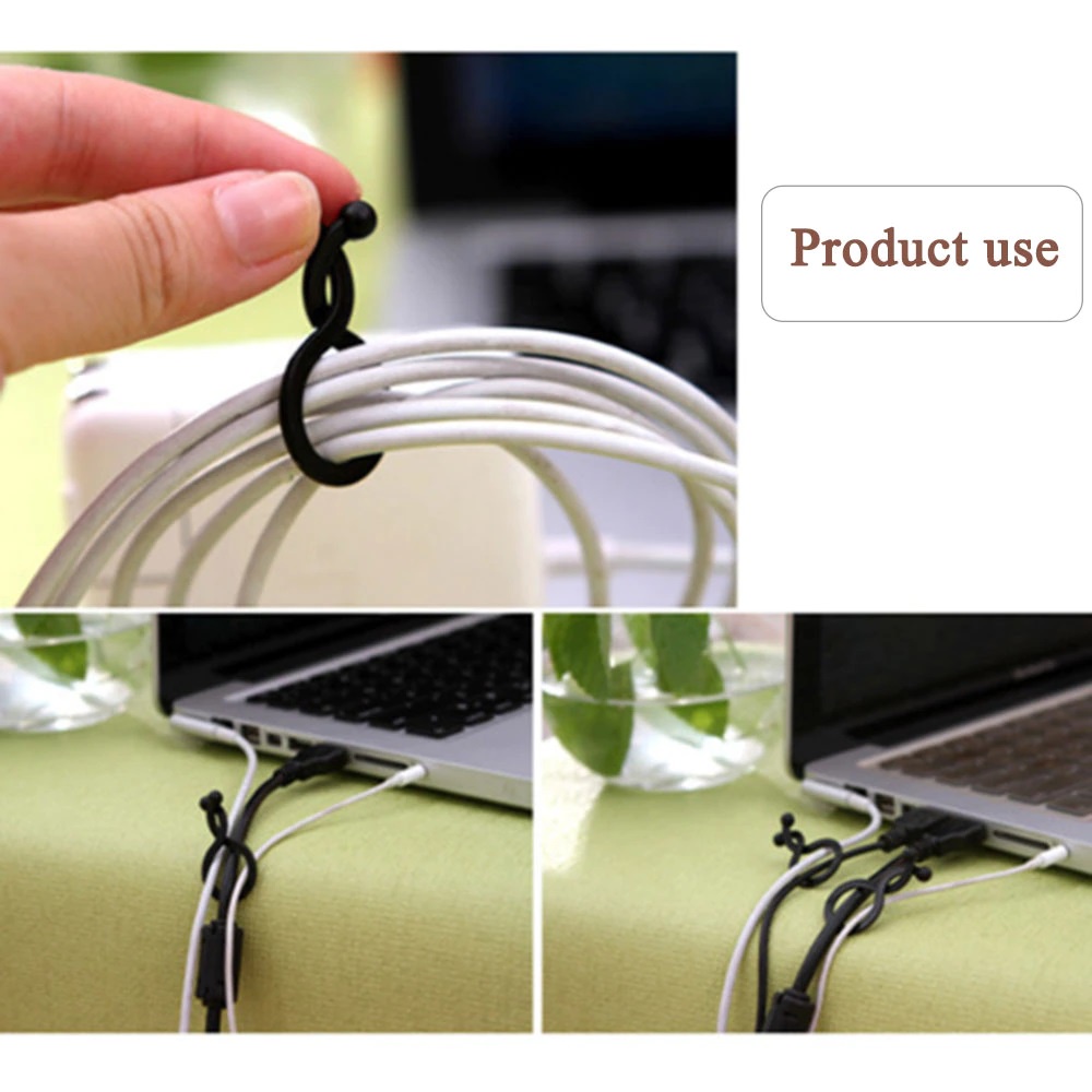 Klip Kabel Organizer Cable Pengikat Kabel Japan Twist Tie Cable lock Clamp Penjepit Kabel Klem Perapih kabel - 20 pcs