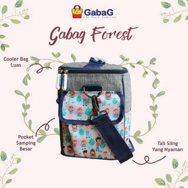 Gabag  Single Sling Series Cooler bag Cinnamon / Forest - Tas Asi