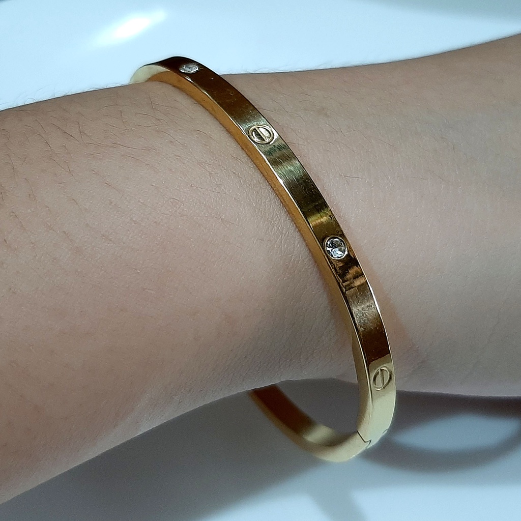 Gelang tangan titanium nagita slim BGT215 Anti karat anti luntur