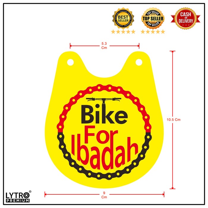 Bike Tag Sepeda - Bike For Ibadah - Gantungan Sepeda - Aksesoris Sepeda
