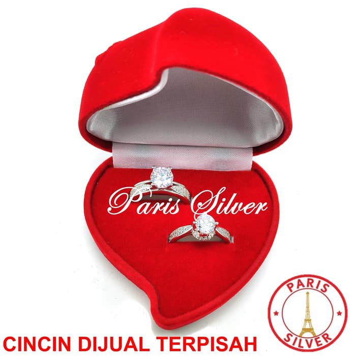 Unik kotak perhiasan emas kawin cincin lamaran love merah hati nikah box terbaik