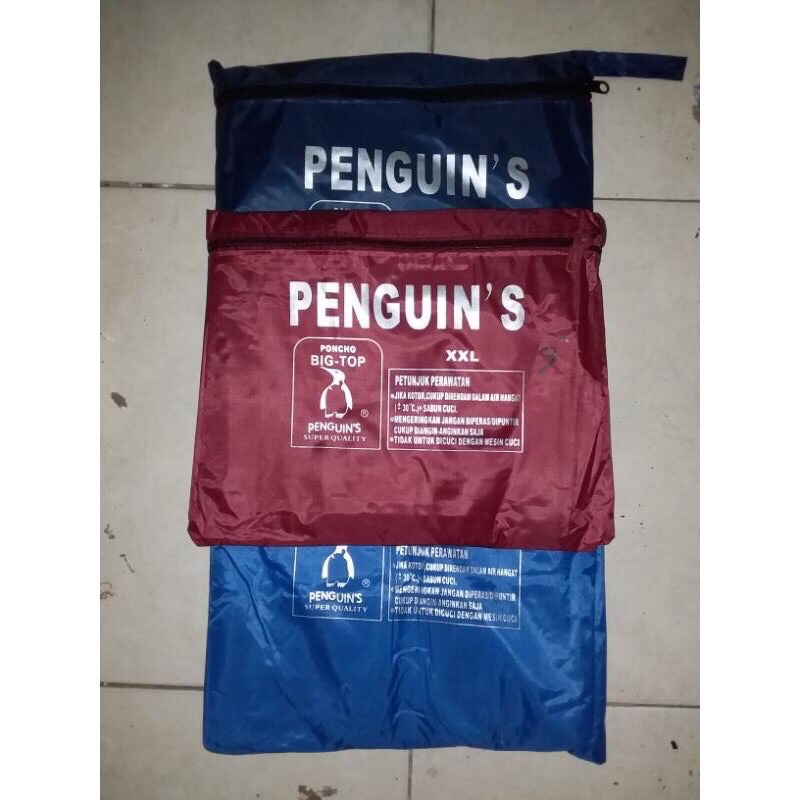 JAS HUJAN PENGUINS BIG TOP PARASIT Size XXL JAS HUJAN/MANTEL PENGUIN BIGTOP PONCO BAHAN PARASIT ANTI AIR