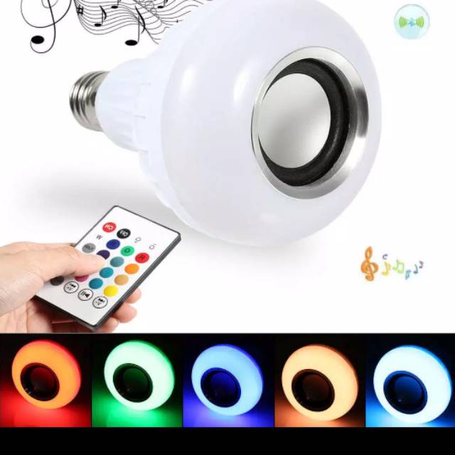 Speaker bluetooth lampu led