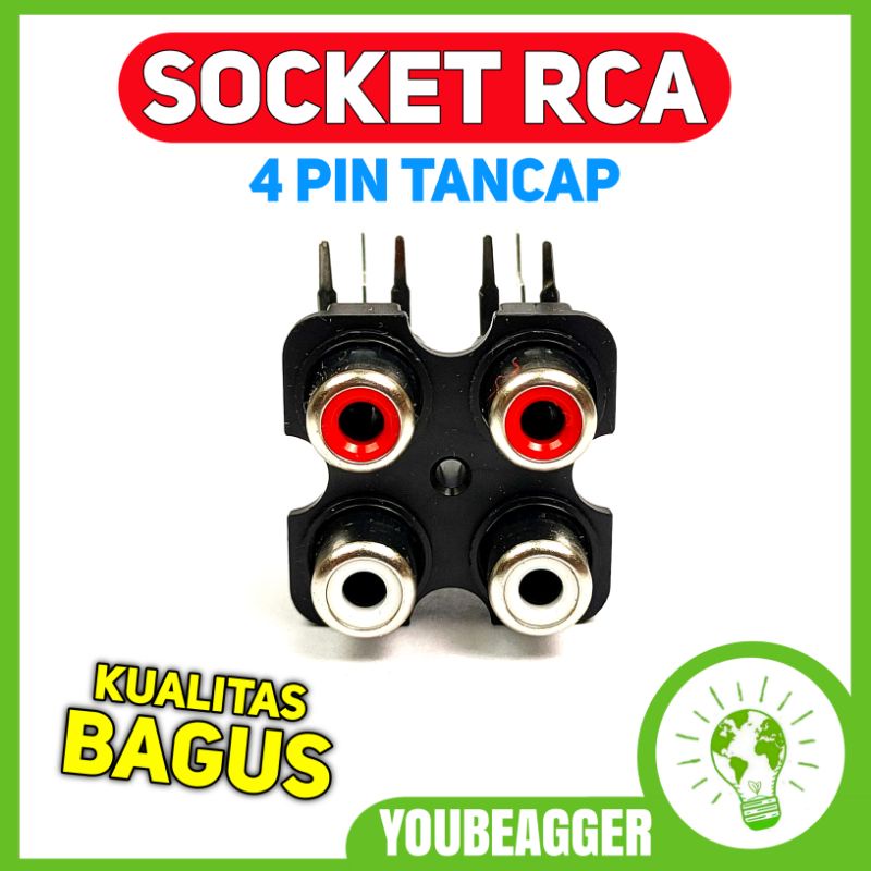 Socket RCA 4 PIN TANCAP