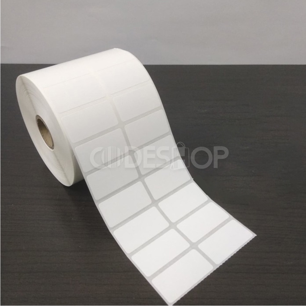 LABEL BARCODE SEMICOATED 40 X 20 GAP 2 LINE CORE 1&quot; ISI 5000 PCS