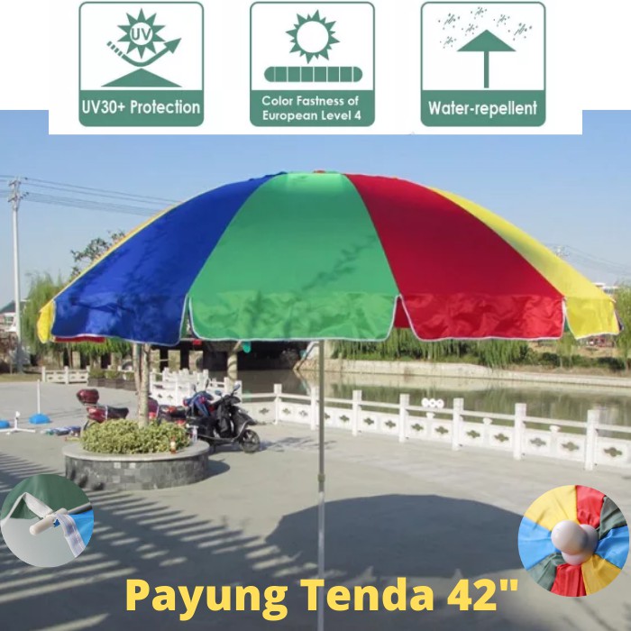 Payung Pantai Payung Tenda Parasol Payung Event Jualan Pameran Bazaar Jumbo Lebar 42&quot;