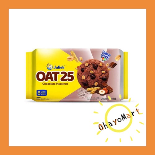 Julies Oat 25 Chocolate Cookies / Hazelnut and Chocolate Chips 200gr