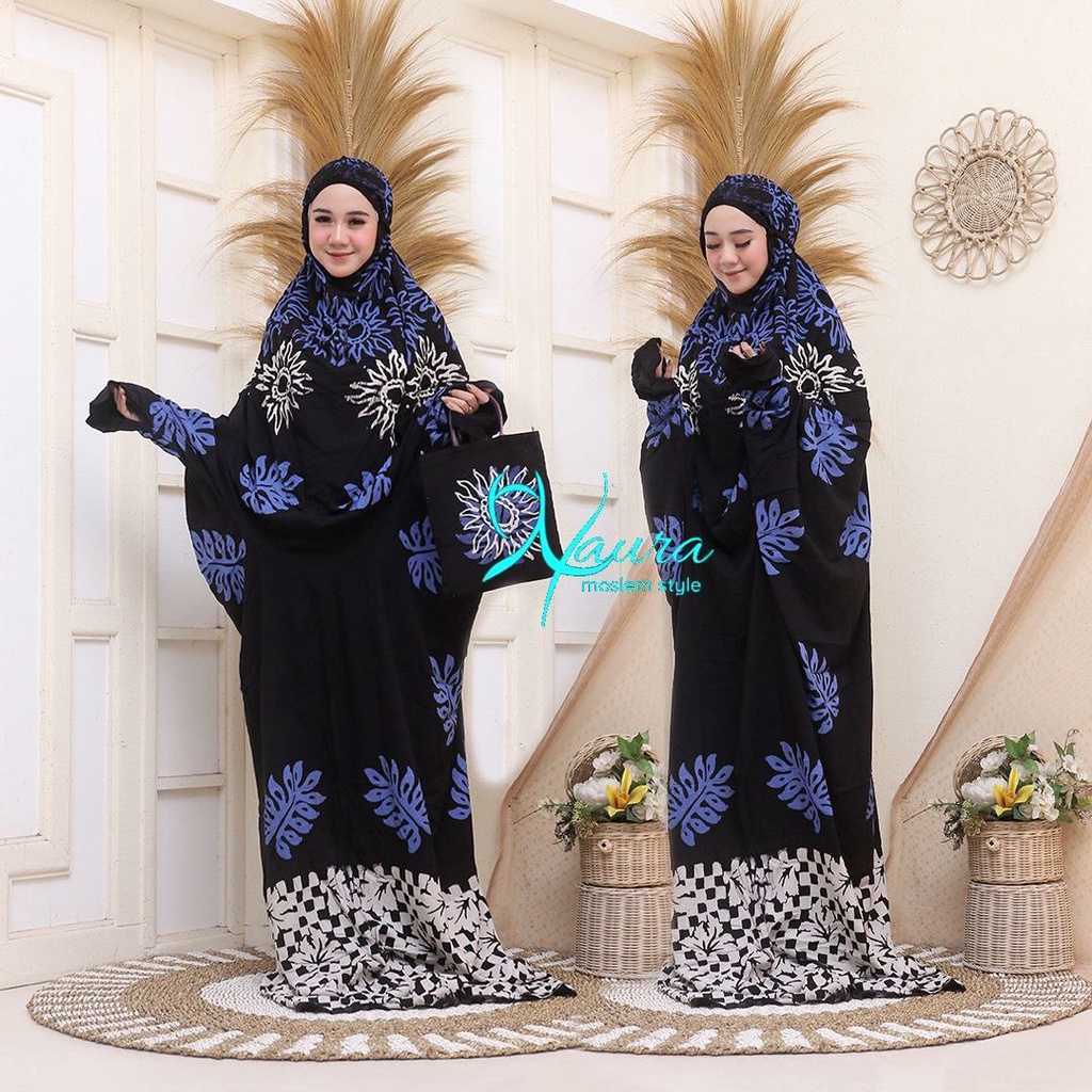 MUKENA BATIK BAHAN RAYON / MUKENA LAJUR JUMBO / MUKENA DEWASA MOTIF / MUKENA TRAVELING/TERBARU 2022