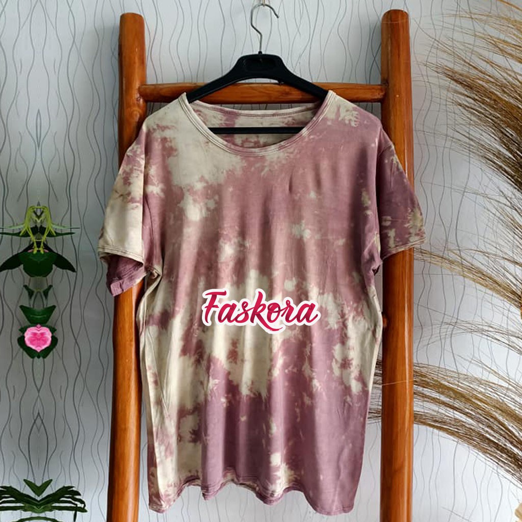 Kaos Wanita Jumbo Lengan Pendek Jersey / Kaos Tie dye Wanita Jumbo / Kaos Jersey Wanita Murah