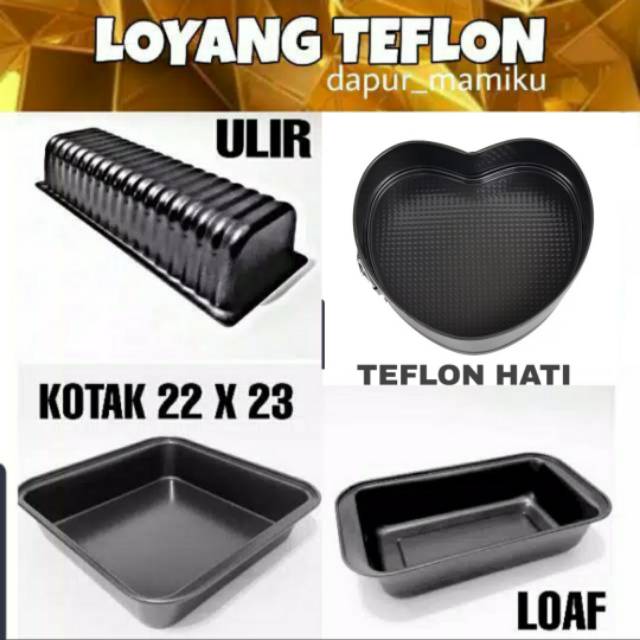 DAPURMAMI Teflon  Cetakan Loyang Roti Cake Bolu Kue