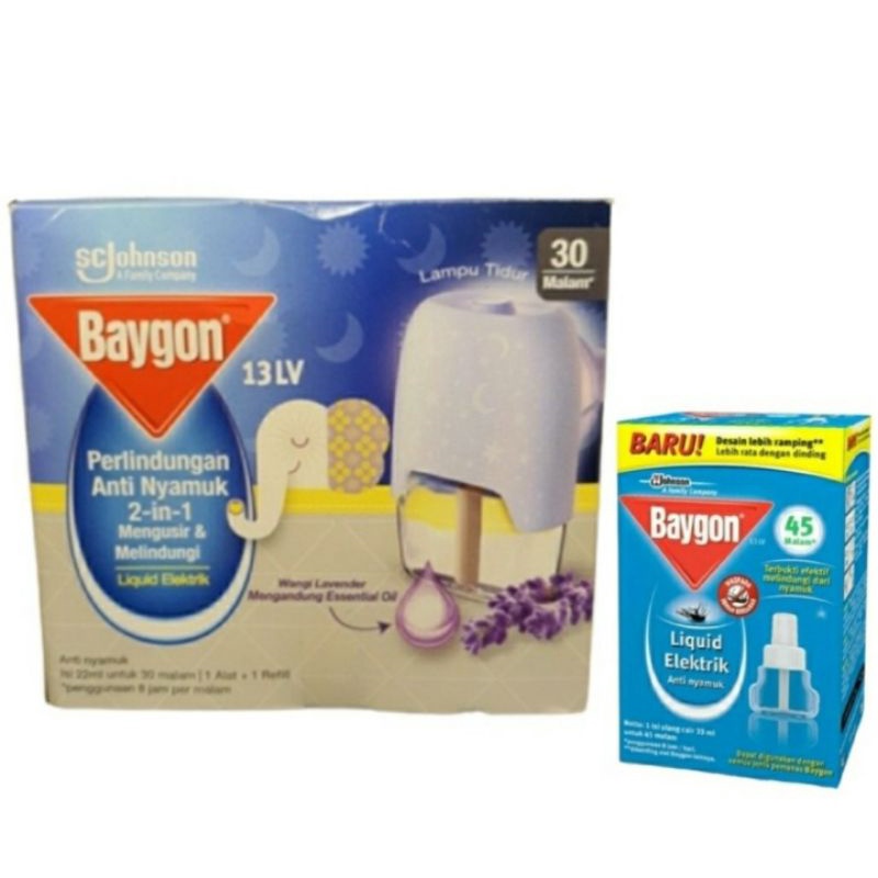 Paket Hemat Baygon Elektrik Lavender 22ml + alat Baygon liquid