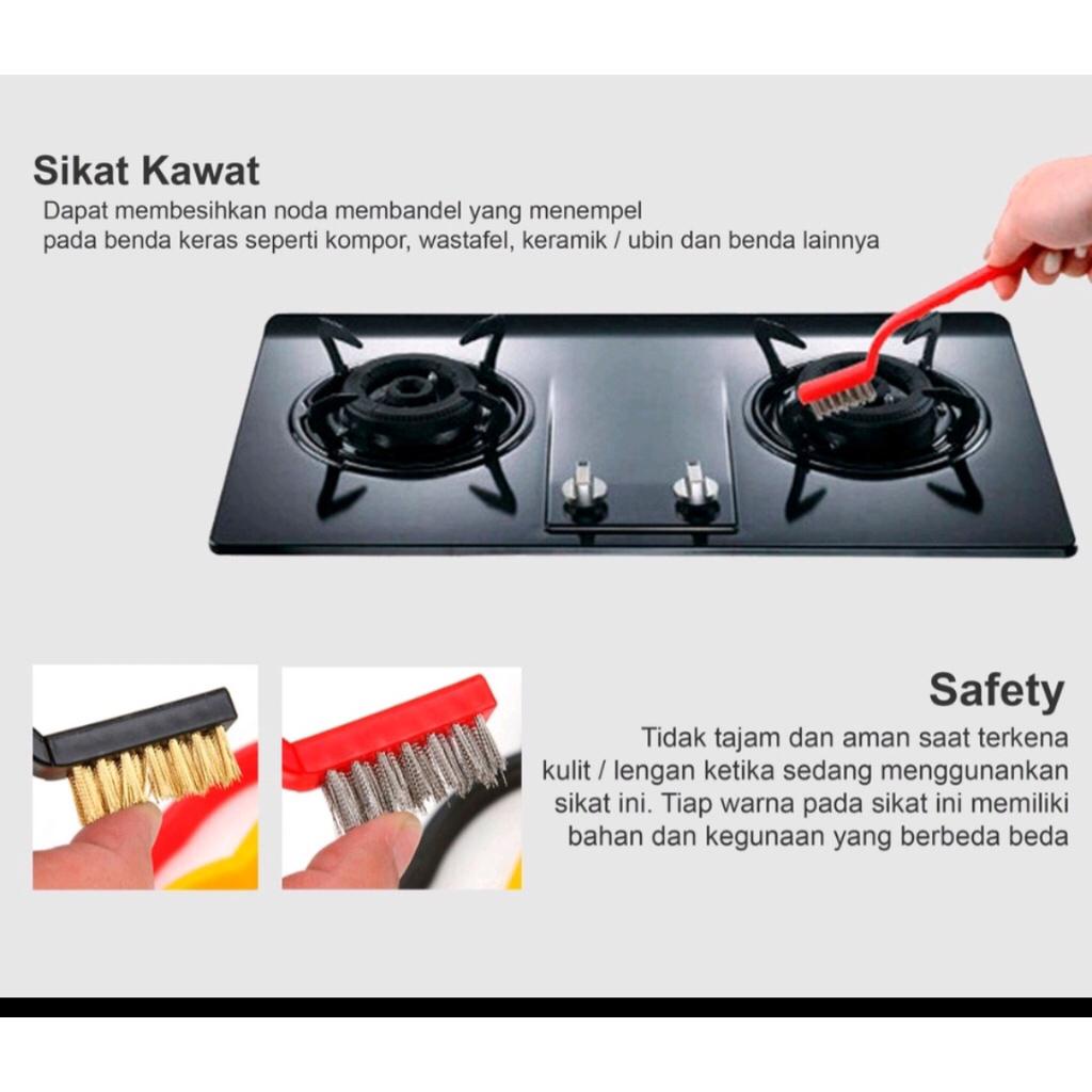 Sikat Kawat 3in1 Sikat Pembersih 1 set Isi 3Pcs Wire Brush