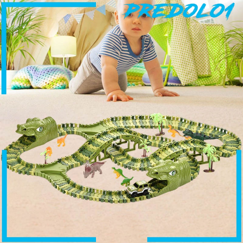 [PREDOLO1] Dinosaur Racing Track Toys Dinosaur Toys Kids Gift for Christmas Kids Boys