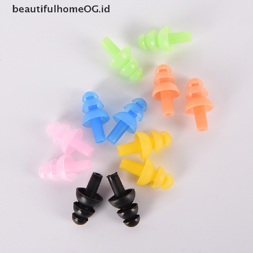 Earplugs Bahan Silikon Lembut Reusable Untuk Berenang