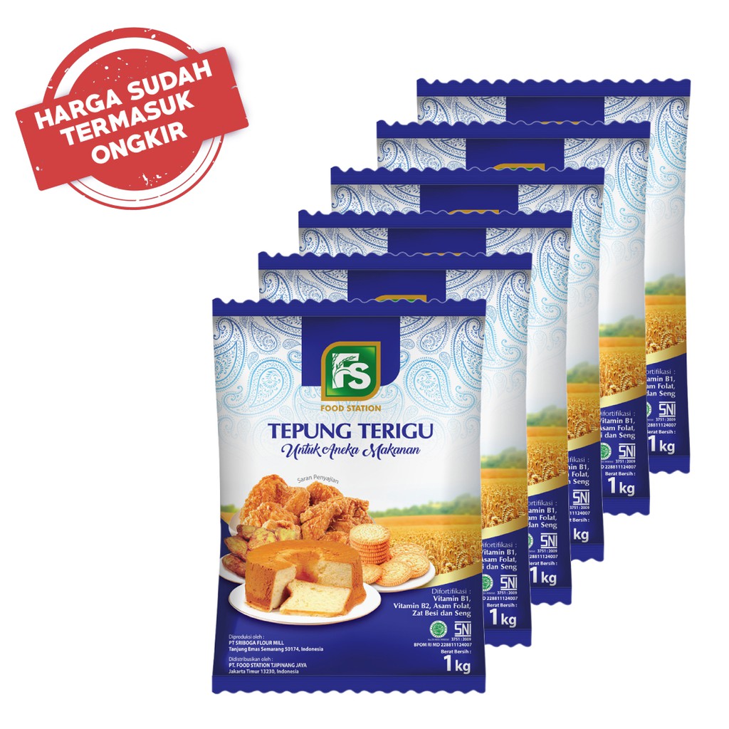 

FS TEPUNG TERIGU SERBA GUNA 1KG @6Pcs (Harga + Ongkir)